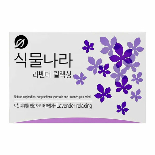 CJ LION, Мыло РАССЛАБЛЯЮЩЕЕ с экстрактом Лаванды, Shingmulnara Botanic Nation Lavender Relaxing 100г