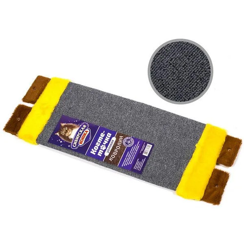 Сибирская кошка, Когтеточка УГЛОВАЯ ковролиновая 67*24*1,8см 