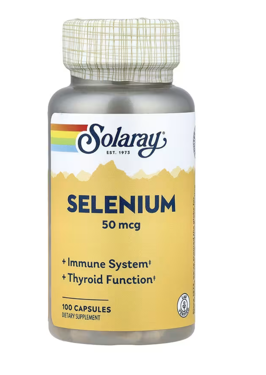 Solaray Селен, Selenium 50 мкг, 100 капсул 