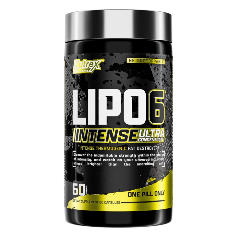 Nutrex Жиросжигатель, Lipo 6 Black Intence, Ultra Concentrate, 60 капсул 