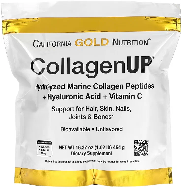 California Gold Nutrition Коллаген UP + Гиалуроновая кислота, 464 гр