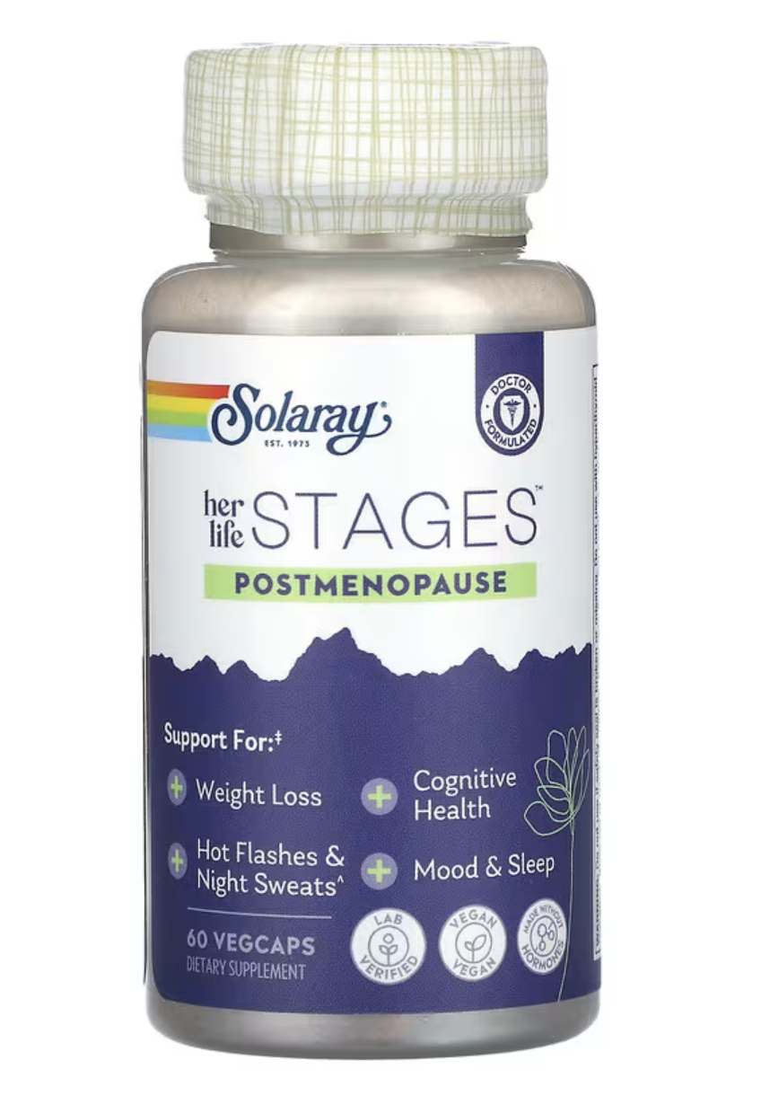 Solaray Женский Комплекс Постменопауза,Her Life Stages Postmenopause, 60 вег. капсул 