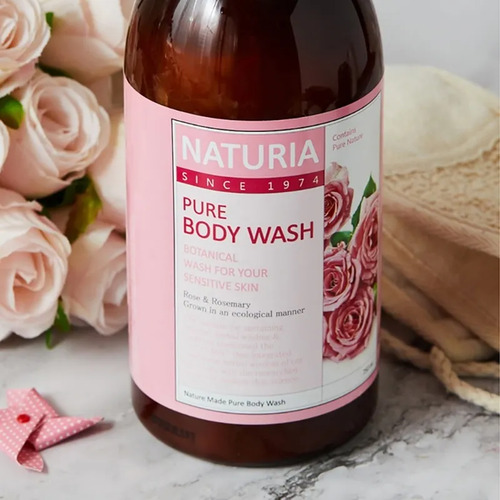 NATURIA, Гель для душа, Pure Body Wash, Rose-Rosemary, 750 мл