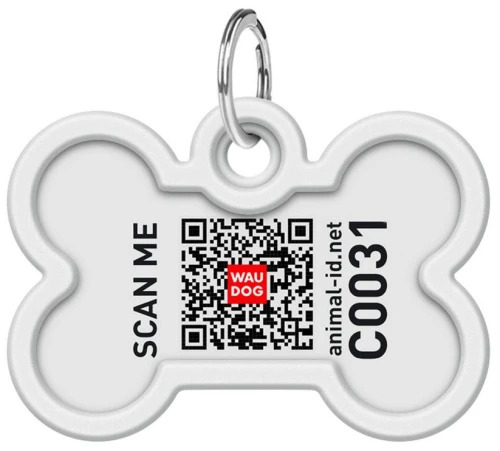 WAUDOG, Адресник Smart ID c QR-паспортом, Металл, Рисунок 