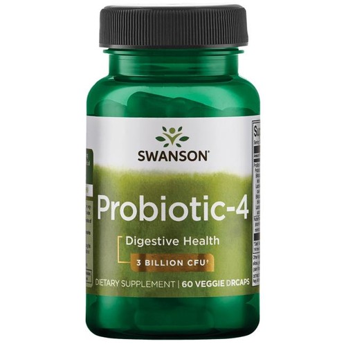 Swanson Пробиотик-4, 3 Billion, 60 вегетарианские капсулы