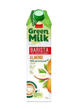 Green Milk Professional Миндальное молоко на соевой основе BARISTA, 1000 мл,