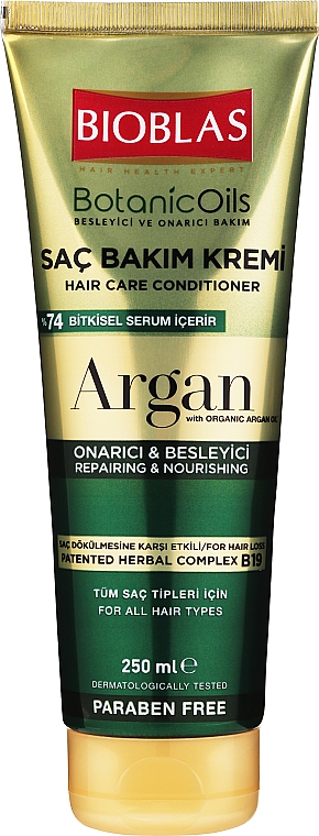 BIOBLAS Крем кондиционер для волос, Botanic oils Аrgan 250 мл