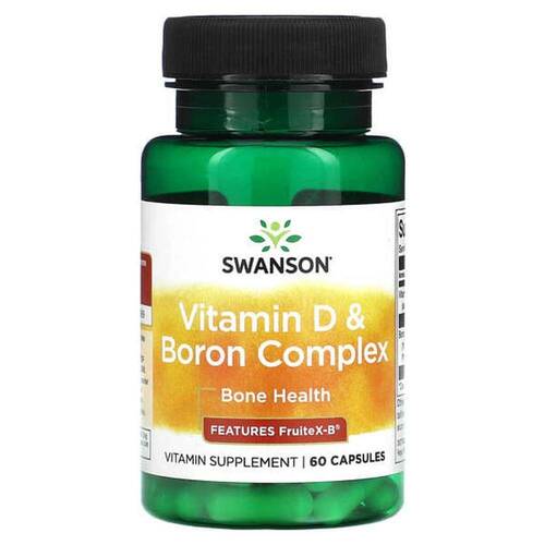 Swanson Витамин Д + Бор комплекс для костей, 60 капсул