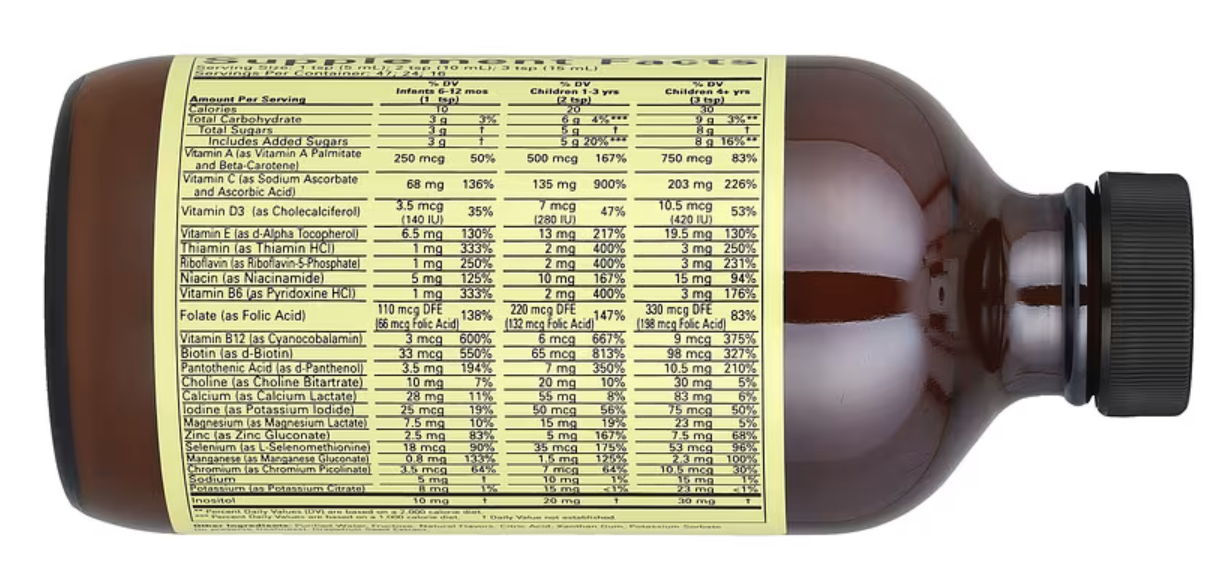 ChildLife Essentials Мультивитамины и Минералы, Multivitamin & Mineral, 237мл/апельсин/манго