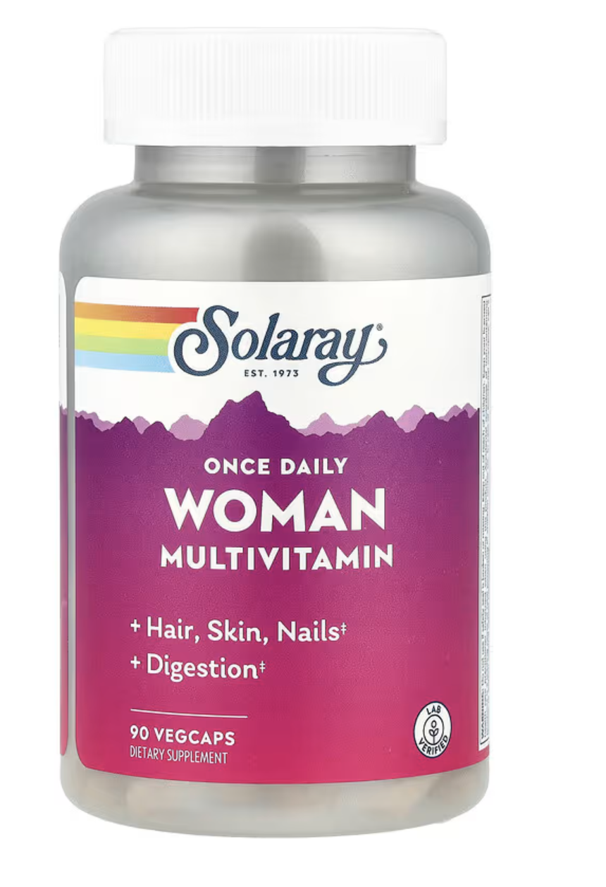 Solaray Мультивитамины для Женщин, Once Daily Woman, 90 вег. капсул 