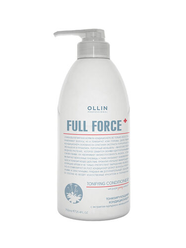 OLLIN Professional Full Force Тонизирующий кондиционер с экстрактом пурпурного женьшеня, 750 мл