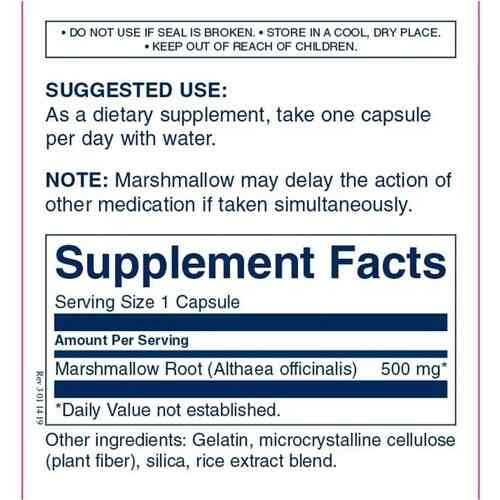 Swanson Marshmallow Root, Корень Алтея 500 mg, 90 капсул
