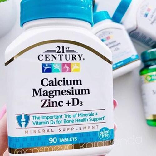 21st Century Кальций, магний, цинк и витамин Д3, 90 таблеток