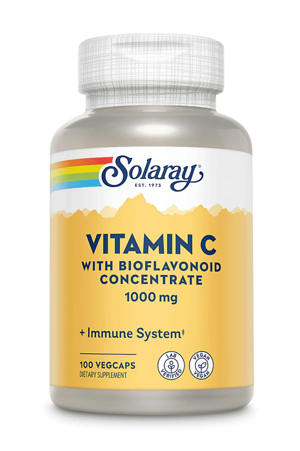 Solaray, Vitamin C with Rose Hips, Acerola, Bioflavonoids, Витамин С для Иммунитета, 1000 мг, 100 шт 