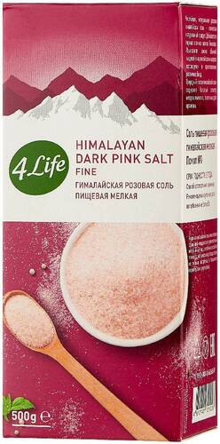 4LIFE Соль гималайская розовая мелкая, 500 гр
