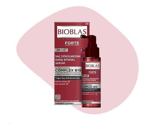 BIOBLAS Спрей против выпадения волос, Forte serum complex B-19, 100 мл