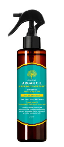 Char Char, Спрей для укладки волос аргановое масло, ARGAN OIL SUPER HARD WATER SPRAY, 250 мл