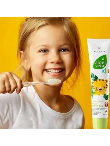 LR ALOE VIA  Aloe Vera, Kids «Волшебная мерцающая» зубная паста, для детей, 50 мл 
