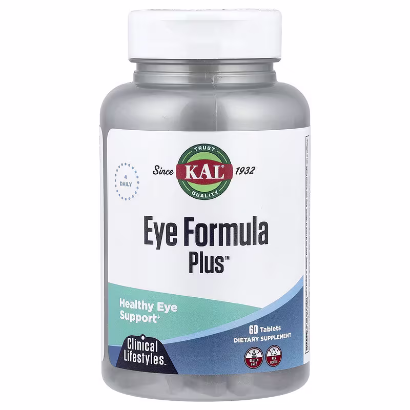 KAL, Eye Formula Plus, Витамины для Глаз, 60 таблеток 