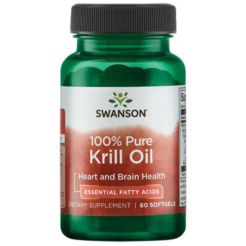 Swanson 100% Pure Krill Oil, Масло Крилля 500 mg, 60 капсул