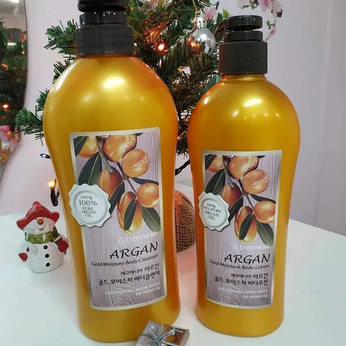 Welcos ECOennea Argan Gold Moisture Body, Лосьон для тела с маслом арганы и экстрактом золота 500 мл
