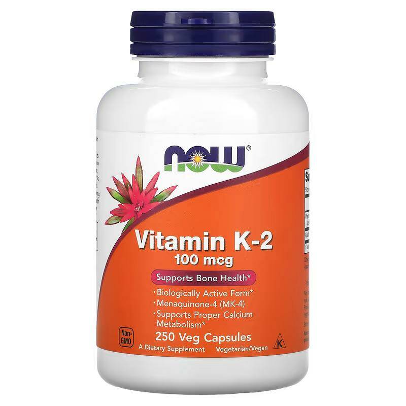 Now Foods Витамин K-2 МК-4 100 мкг, 250 капсул