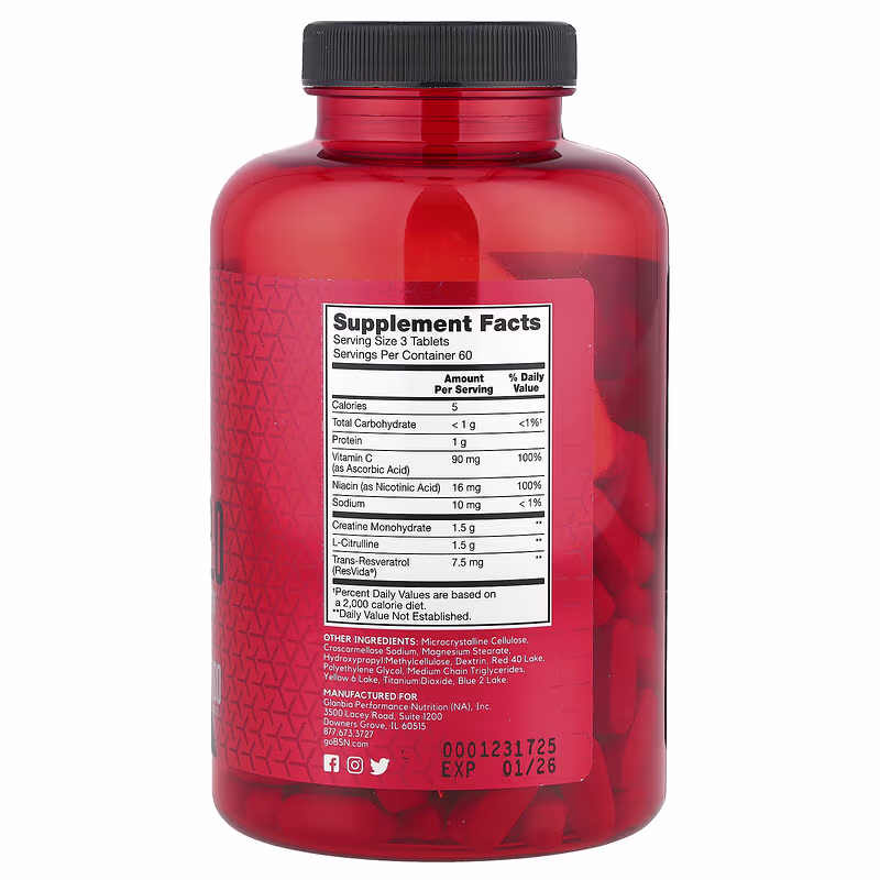 BSN Nutrition Оксид Азота, Nitrix 2.0, 180 таблеток