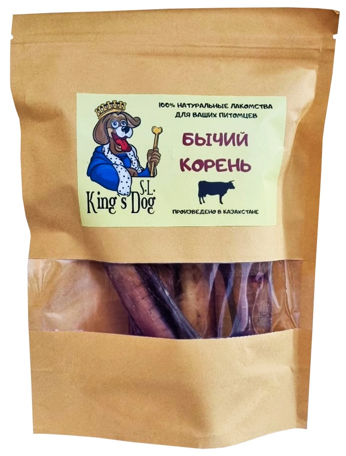 King's Dog, Лакомство для животных, Бычий корень 100 гр 