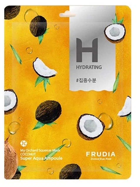 FRUDIA Маска тканевая Увлажняющая с кокосом, My Orchard Squeeze Mask 20ml Coconut 10 шт