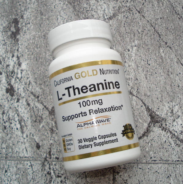 California Gold Nutrition L-теанин, AlphaWave 100 мг, 30 растительных капсул