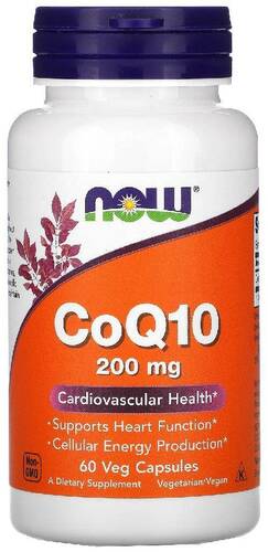Now Foods Коэнзим Q10 200 мг, 60 капсул
