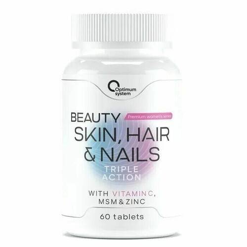 Optimum System Витамины для волос, ногтей и кожи, 60 таблеток