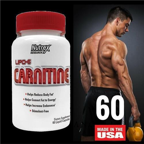 Nutrex Lipo 6 L- Carnitine, Л Карнитин 1000 мг, 60 капсул	