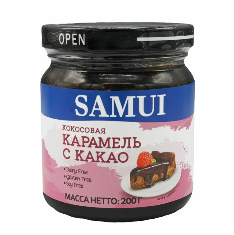 SAMUI, Кокосовая карамель с какао, 200гр