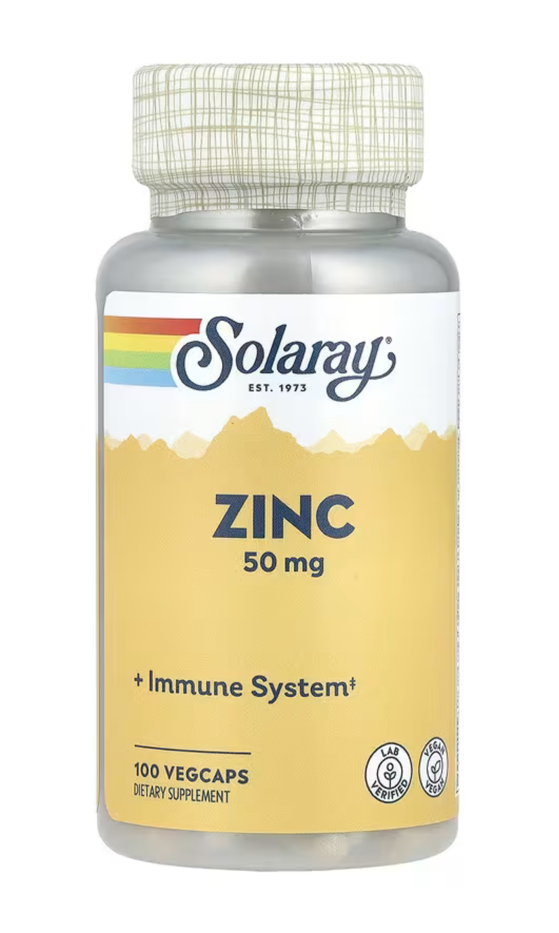 Solaray Цинк из Комплекса Аминокислот и Хелата 50 мг, 100 вег. капсул в Казахстане