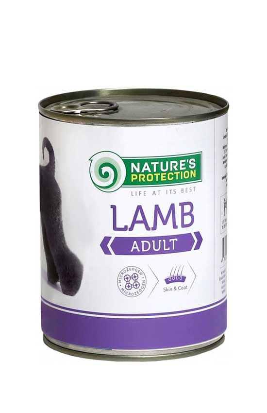 Nature's Protection, Adult, Lamb, Консервы для Взрослых Собак (Ягнёнок), 800 г 
