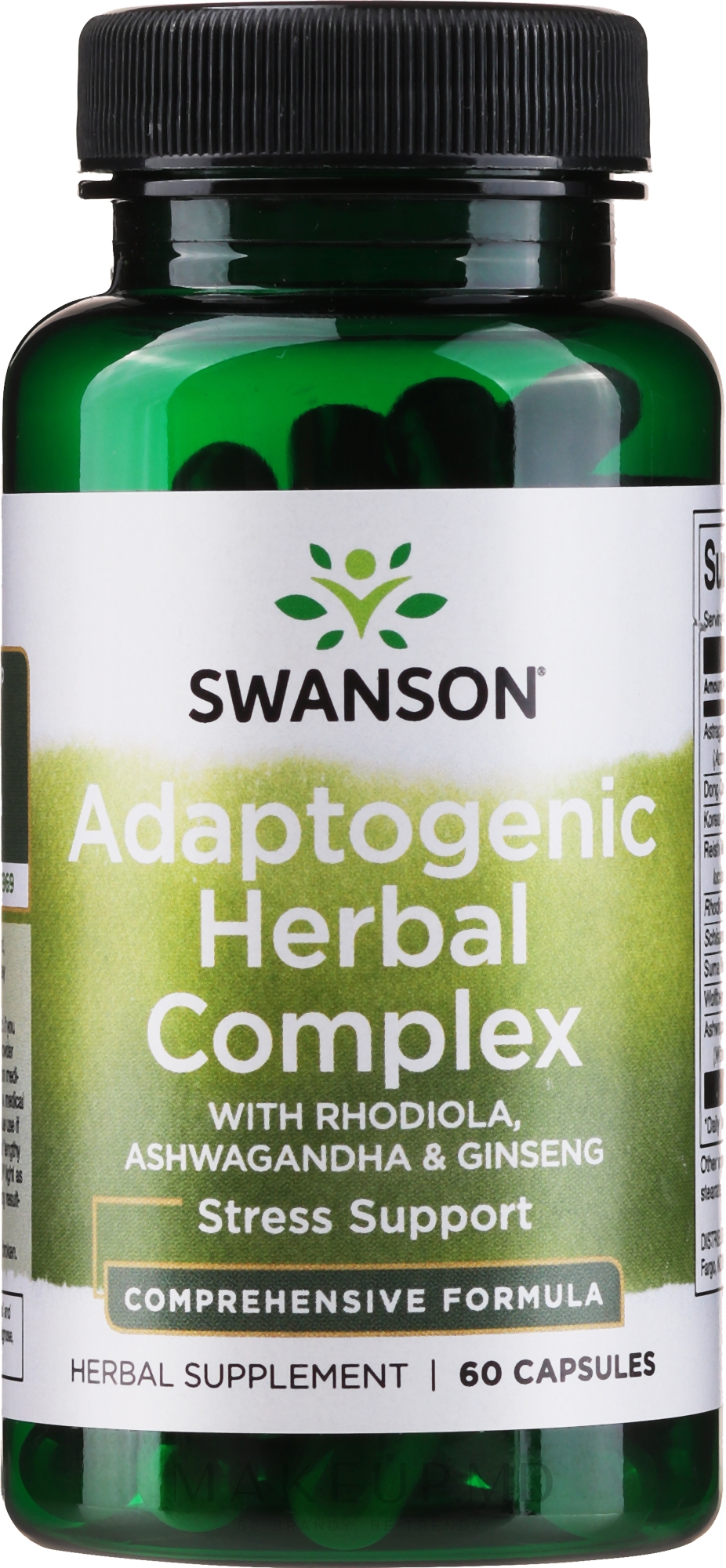 Swanson Адаптоген, Растительный Комплекс 60 капсул