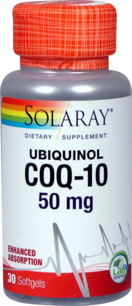 Solaray Коэнзим Q-10 Убихинол, CoQ10 Ubiquinol 50 мг, 30 капсул 