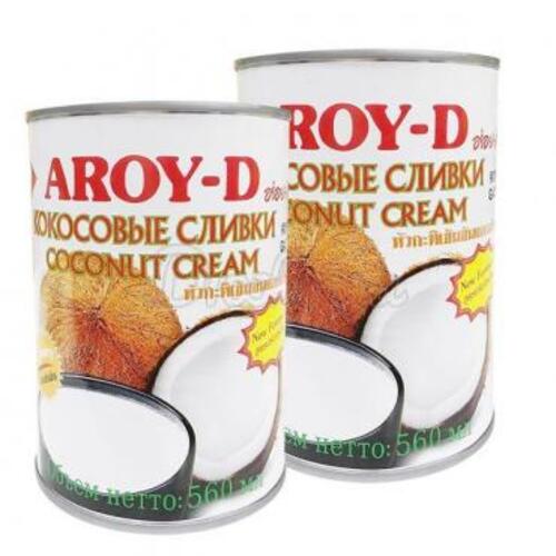 Aroy-D Кокосовые сливки 100%, 560 мл