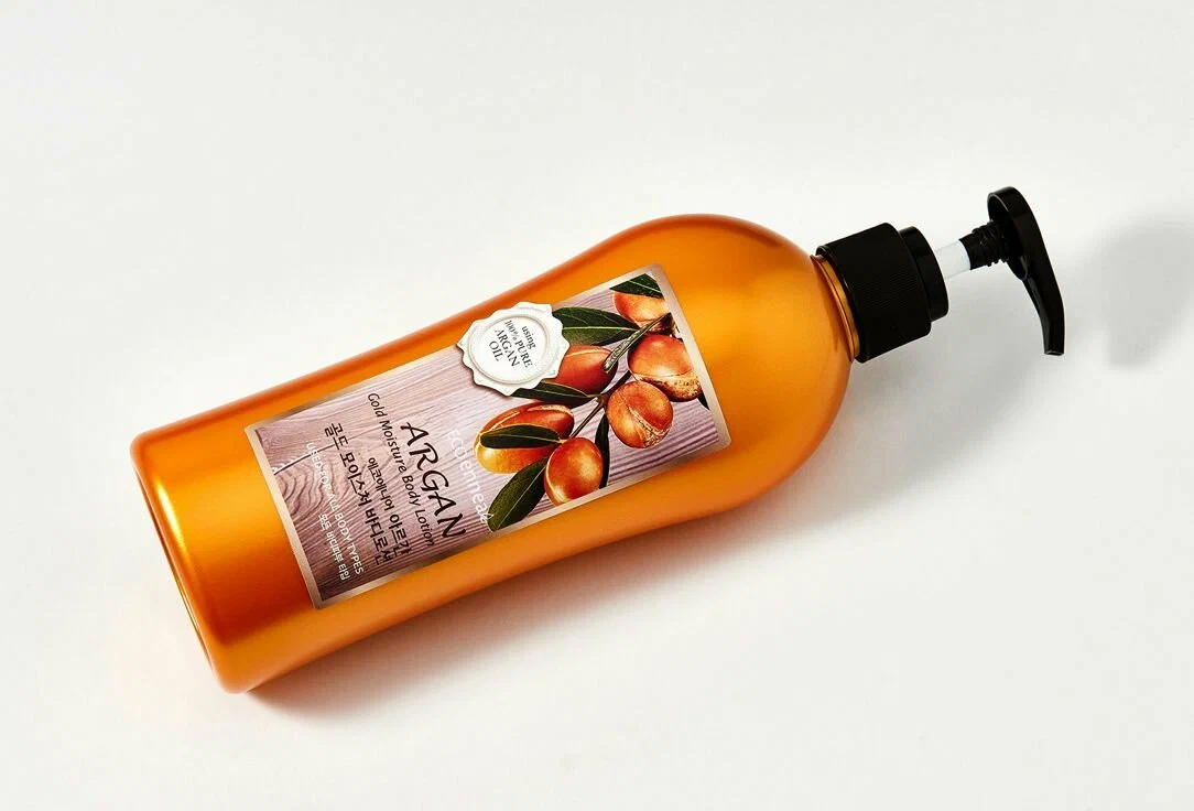 Welcos ECOennea Argan Gold Moisture Body, Лосьон для тела с маслом арганы и экстрактом золота 500 мл