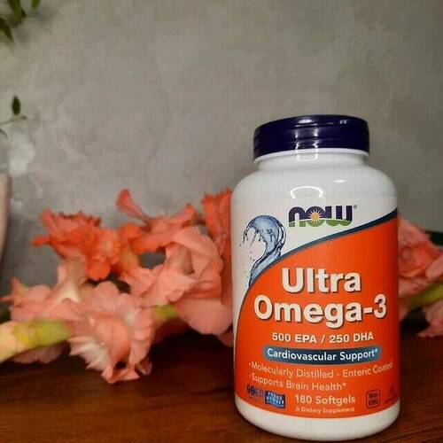 Now Foods Ultra Omega-3, Омега 3, 500 EPA/250 DHA 180 капсул