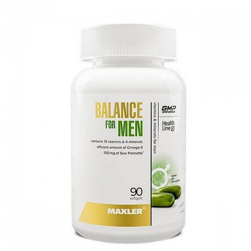 Maxler Balance for Men, витамины и минералы с Omega-3, 90 капсул