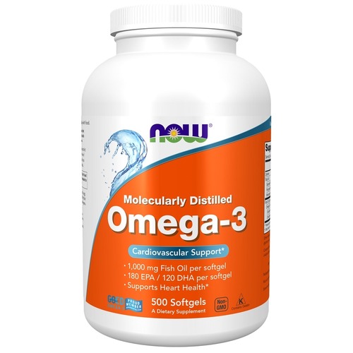 Now Foods Омега-3, Omega 3, 1000 mg (500 капсул)
