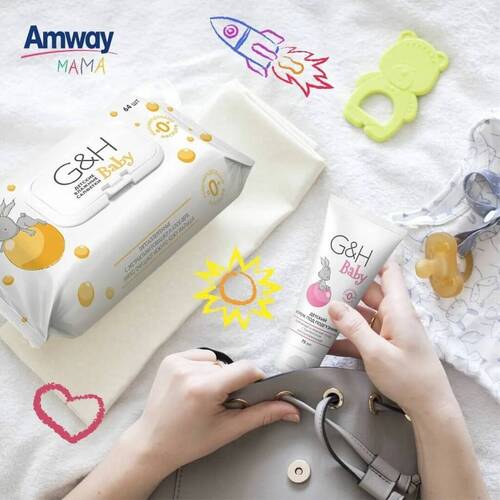 Amway, Детские влажные салфетки 74 штуки 