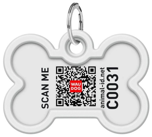 WAUDOG, Адресник Smart ID c QR-паспортом, Металл, Рисунок 
