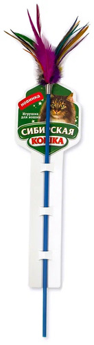 Сибирская Кошка, Дразнилка с перьями 1 шт