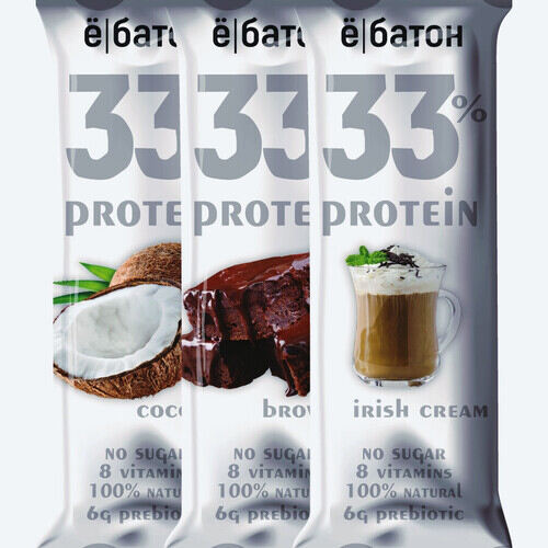 Ё|батон Батончик протеиновый неглазированный 33% protein 45 гр