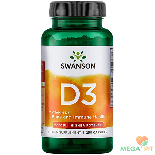 Swanson Витамин D3 Higher Pt 2,000 ед (50 mcg) 250 капс