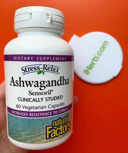 Natural Factors Ашваганда 600 мг, 30 вегетарианских капсул