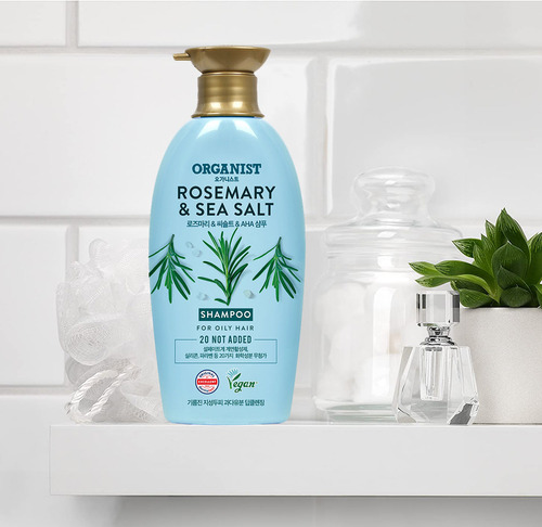 Organist Шампунь для Жирных Волос с Розмарином и Морской Солью, Rosemary & Sea Salt Shampoo 500ml
